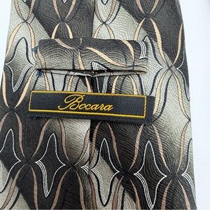 Bocara‎ Men's Geometric Tie - Black and Brown